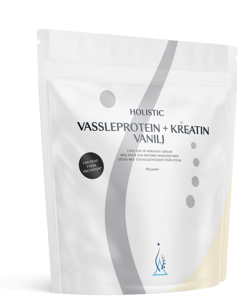 Vassleprotein + kreatin vanilj, 750 g